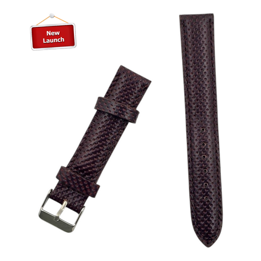 [22 mm] Dotted Leather - Roasted Brown