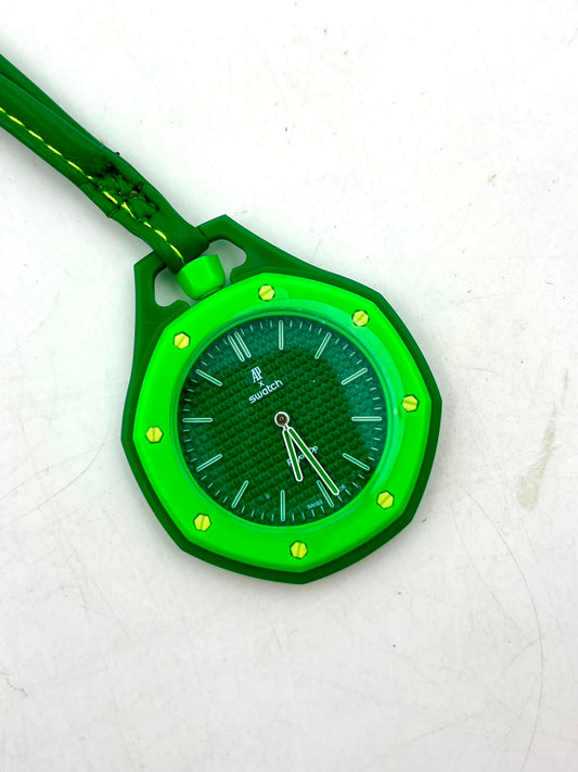 Royale Pop - Green Quartz Replica Pocket Watch