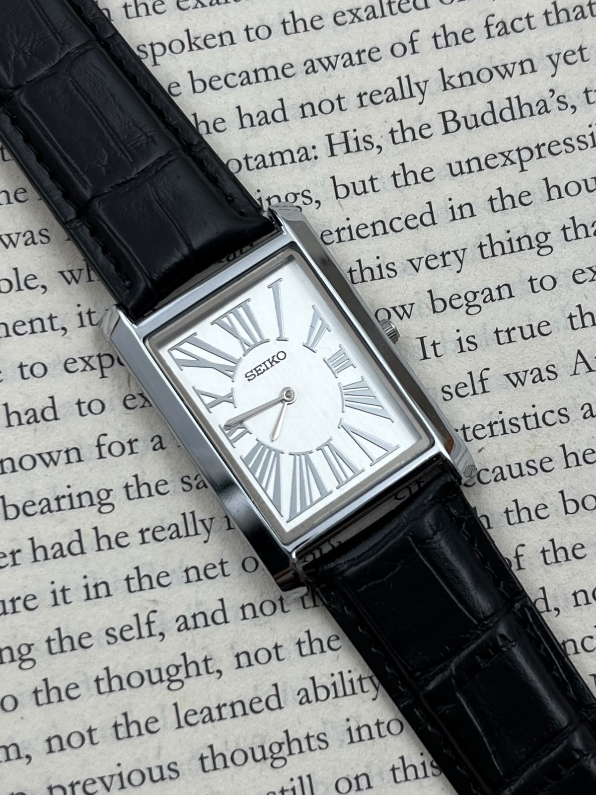 SEIKO TANK - Big Roman White (Quartz - Mod)