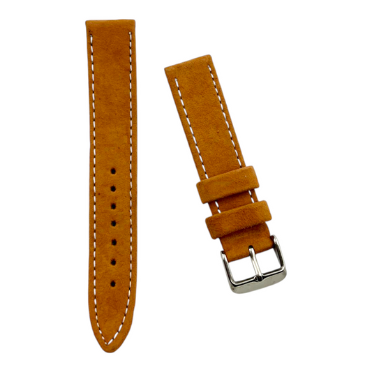[18 mm] Suede Strap - Light brown