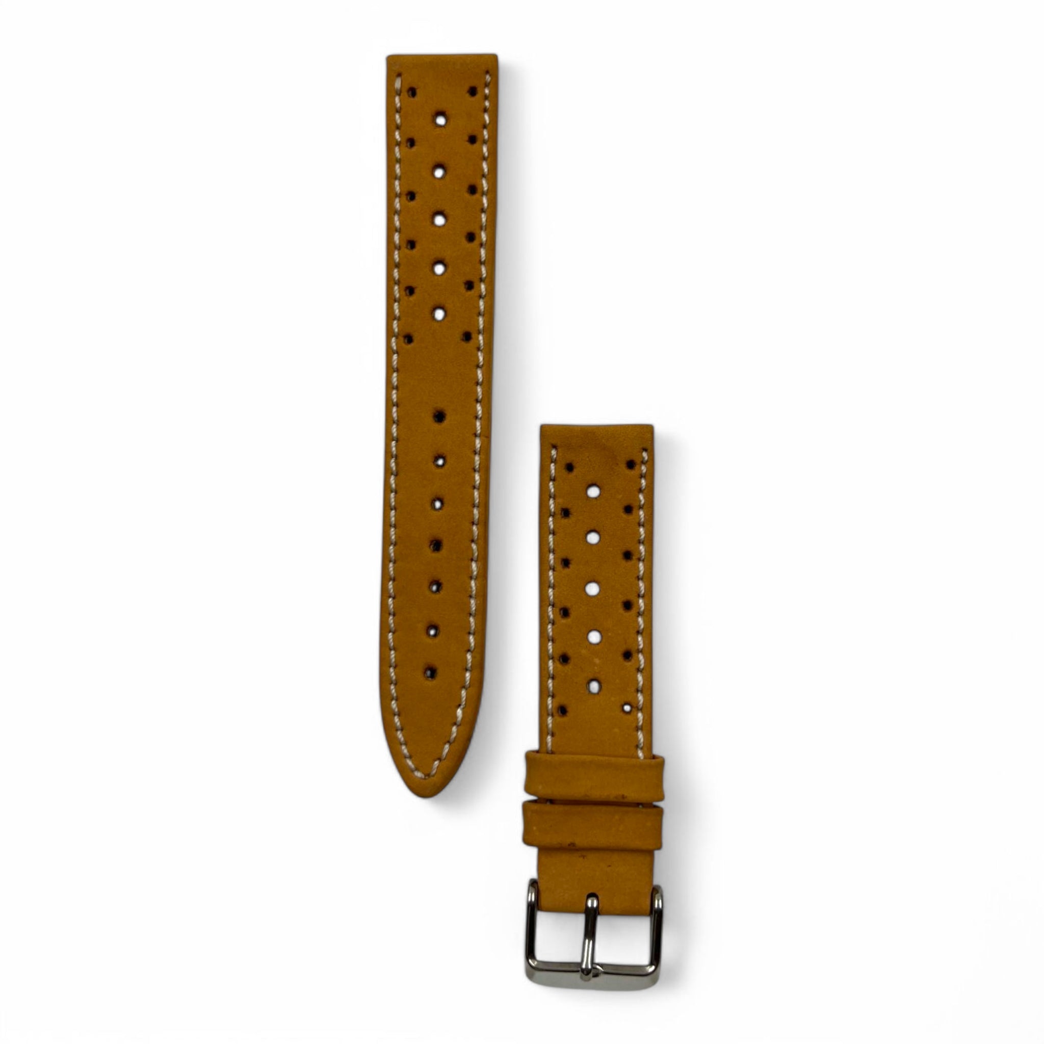 18 mm] Rally / Racer Leather Strap - Light Brown – Watch It Move