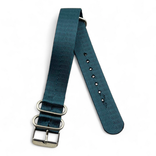 [20 mm] Nato Strap - Silky Canvas Blue