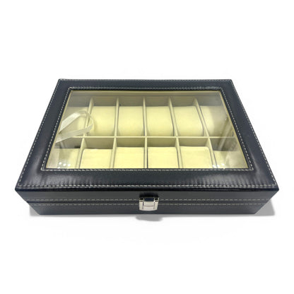 [12 Slot] Watch Box / Organiser - PU Leather