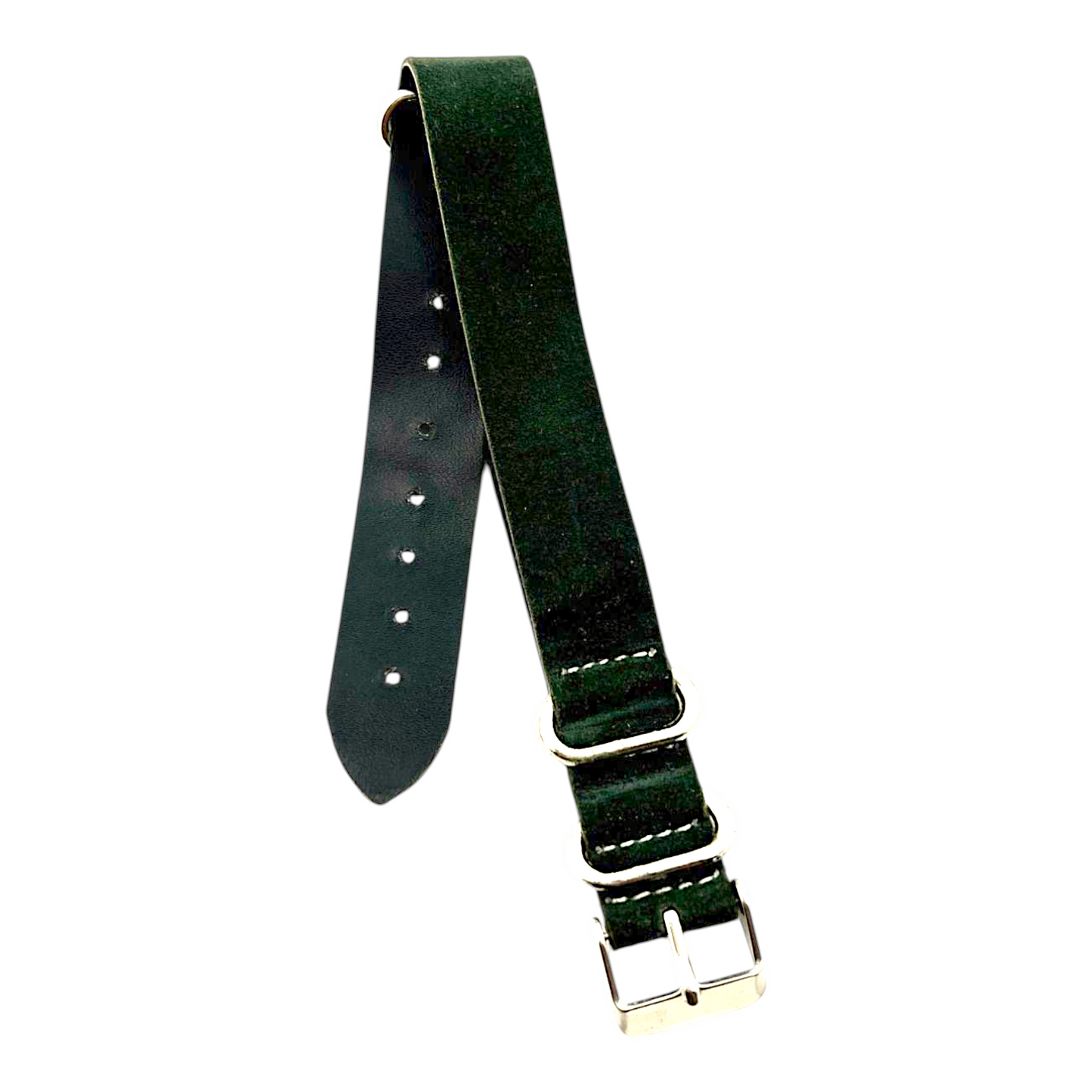[18 mm] Suede Nato Strap - Green