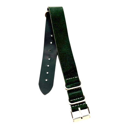 [18 mm] Suede Nato Strap - Green