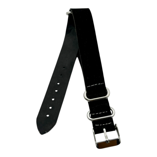[18 mm] Suede Nato Strap - Black