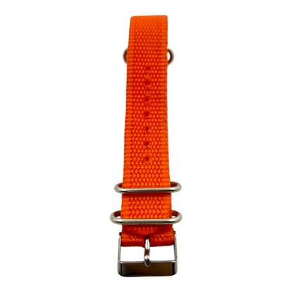 [18 mm] Nato Strap - Ribbed Orange