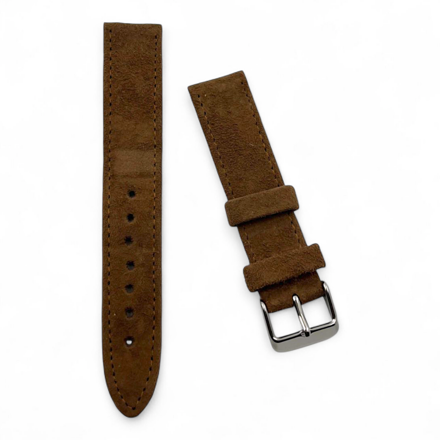 [18 mm] Suede Strap - Full Brown
