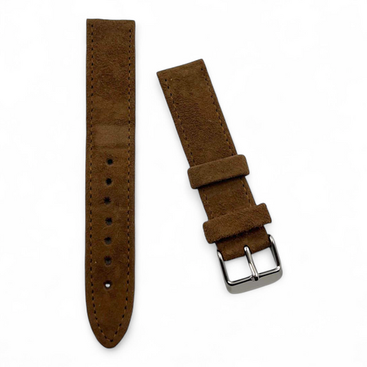[18 mm] Suede Strap - Full Brown