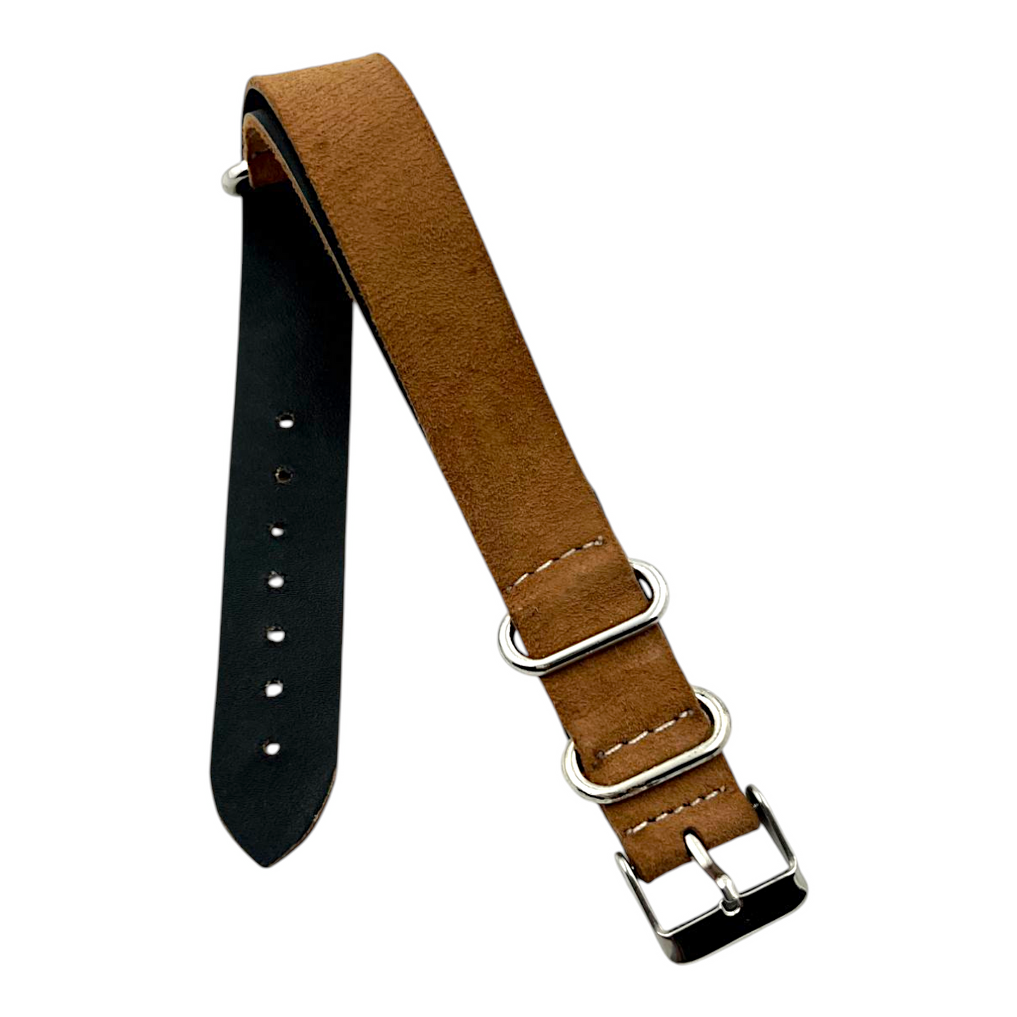[18 mm] Suede Nato Strap - Light Brown