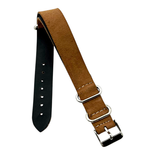 [18 mm] Suede Nato Strap - Light Brown