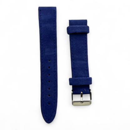 [22 mm] Suede Strap - Matched Eletric Blue