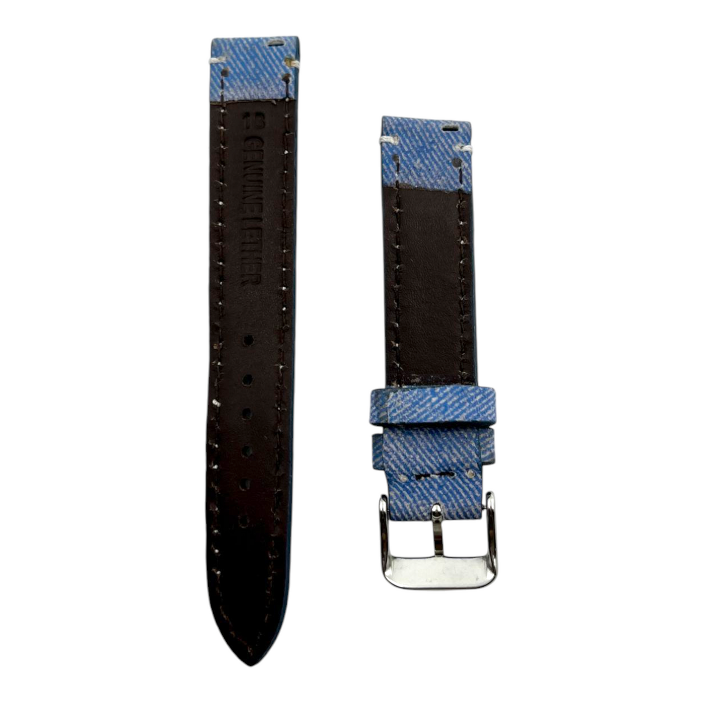 [18 mm] Suede Strap - Denim Print
