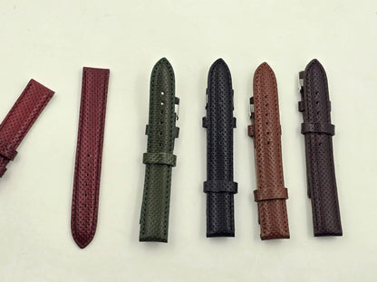 [22 mm] Dotted Leather - Maroonish Red