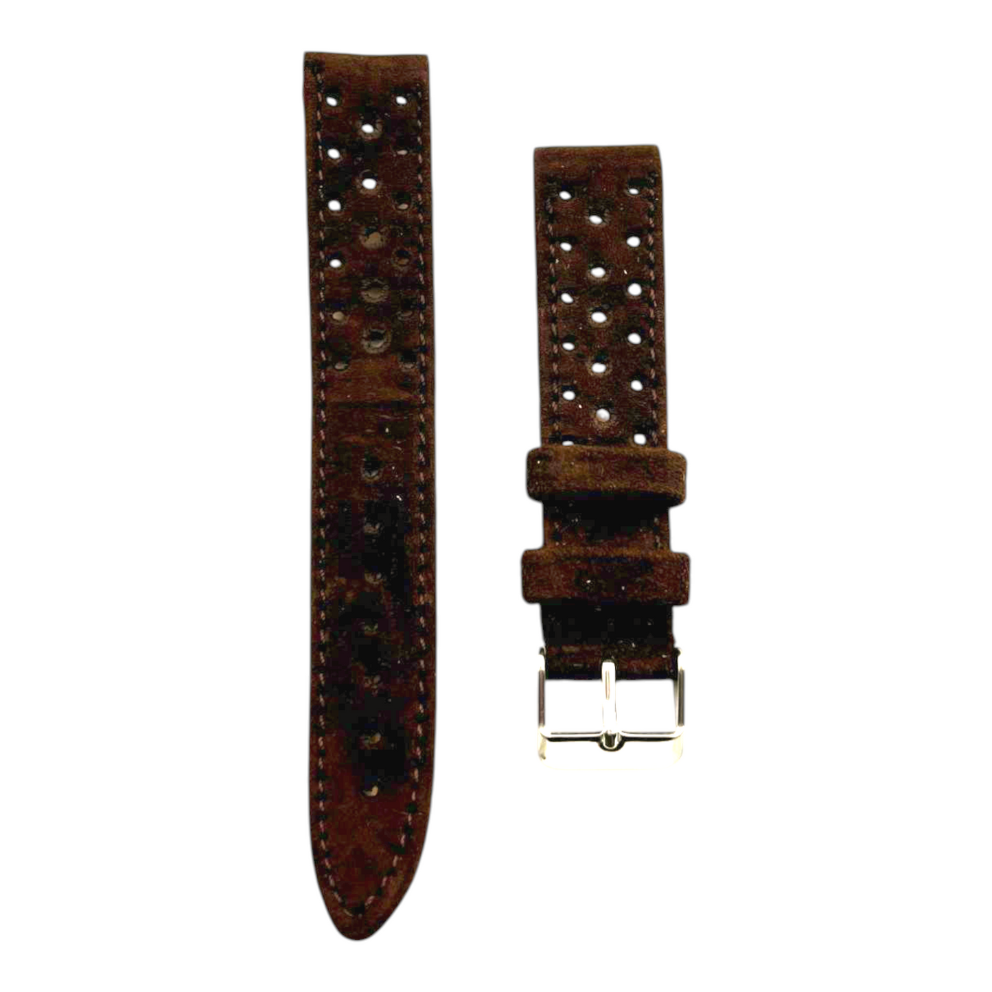 [18 mm] Suede Rally Strap - Dark Brown