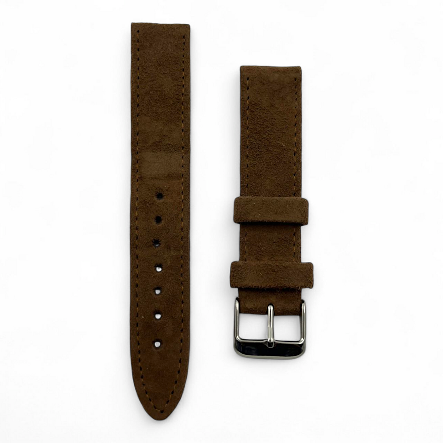 [18 mm] Suede Strap - Full Brown