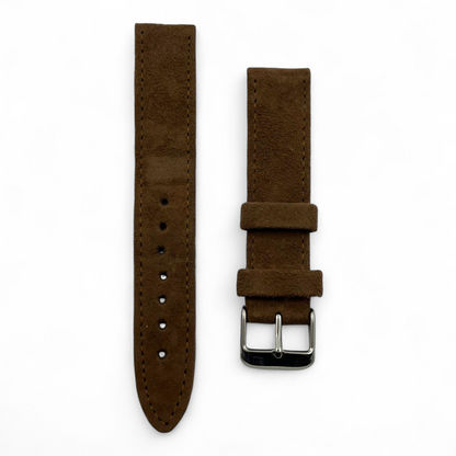 [18 mm] Suede Strap - Full Brown