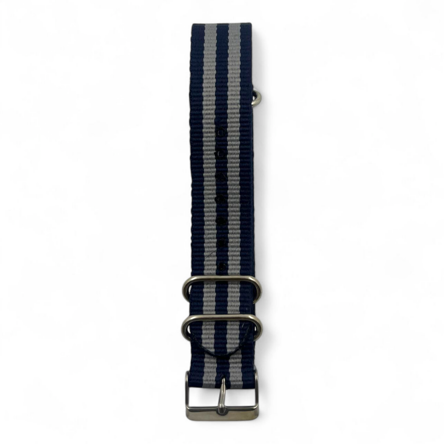 [22 mm] Nato Strap - Blue & Grey Stripe