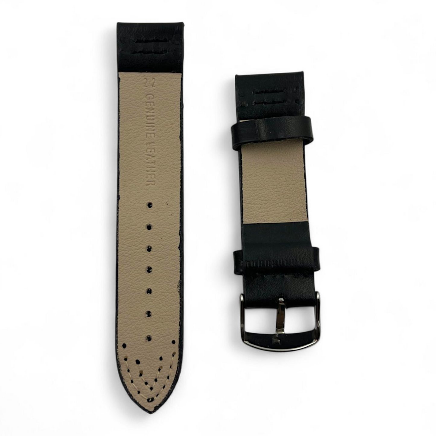 [20 mm] Vintage Anti Allergic Leather - Black