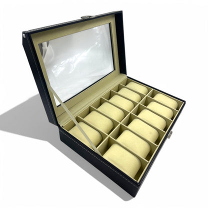 [12 Slot] Watch Box / Organiser - PU Leather