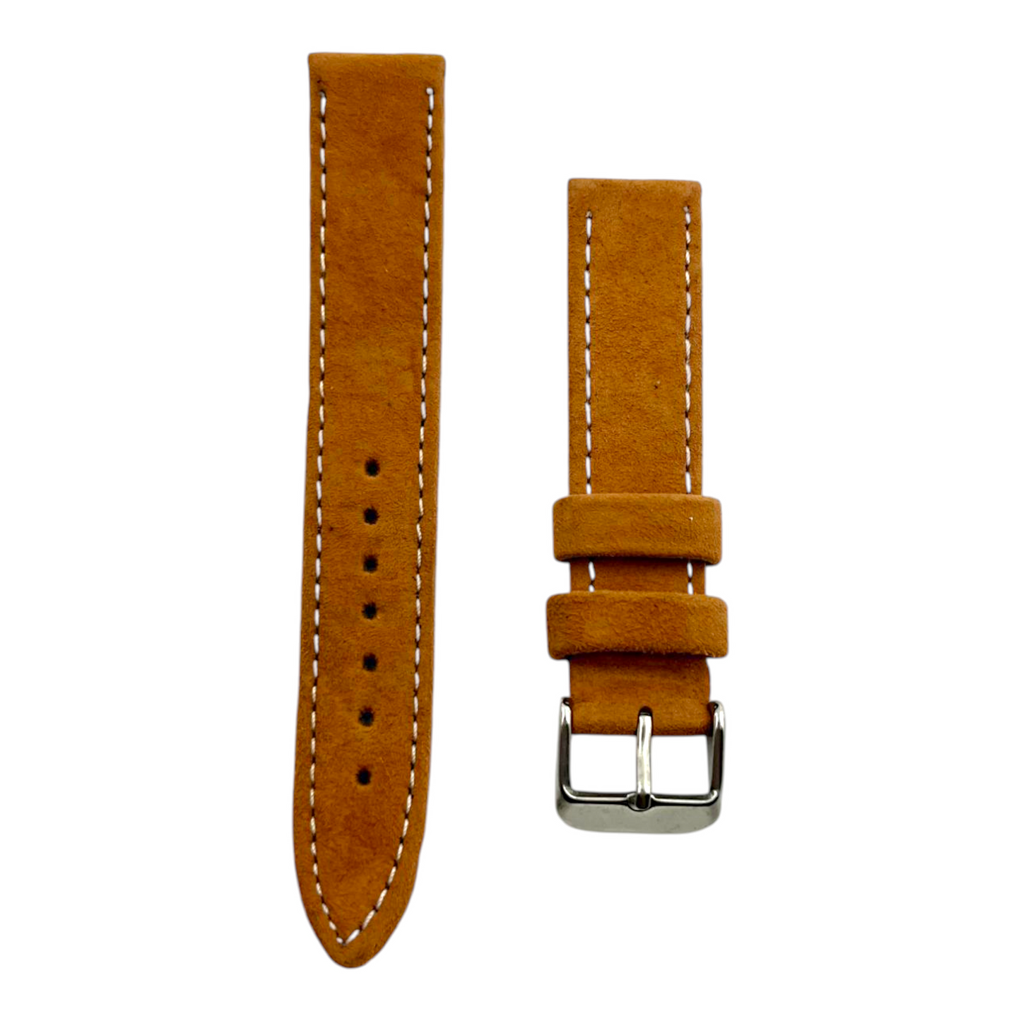 [18 mm] Suede Strap - Light brown
