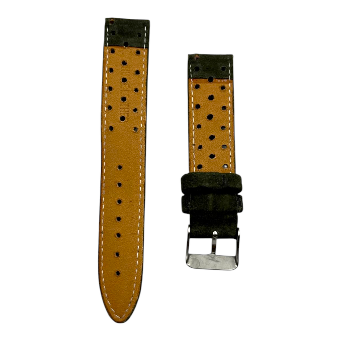 [18 mm] Suede Rally Strap - Forest Green