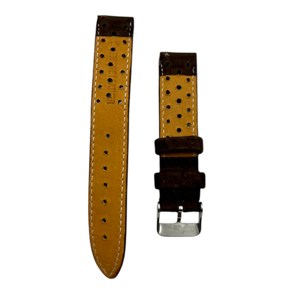 [18 mm] Suede Rally Strap - Dark Brown