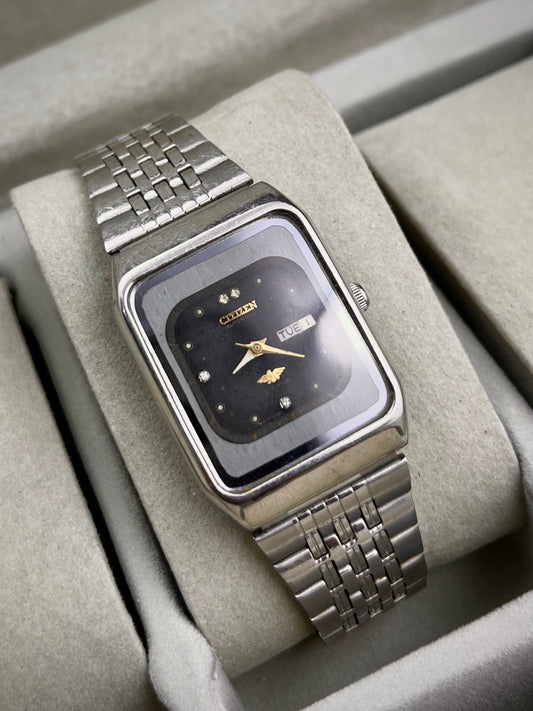Vintage Citizen Automatic Tank Shape Dark Tone