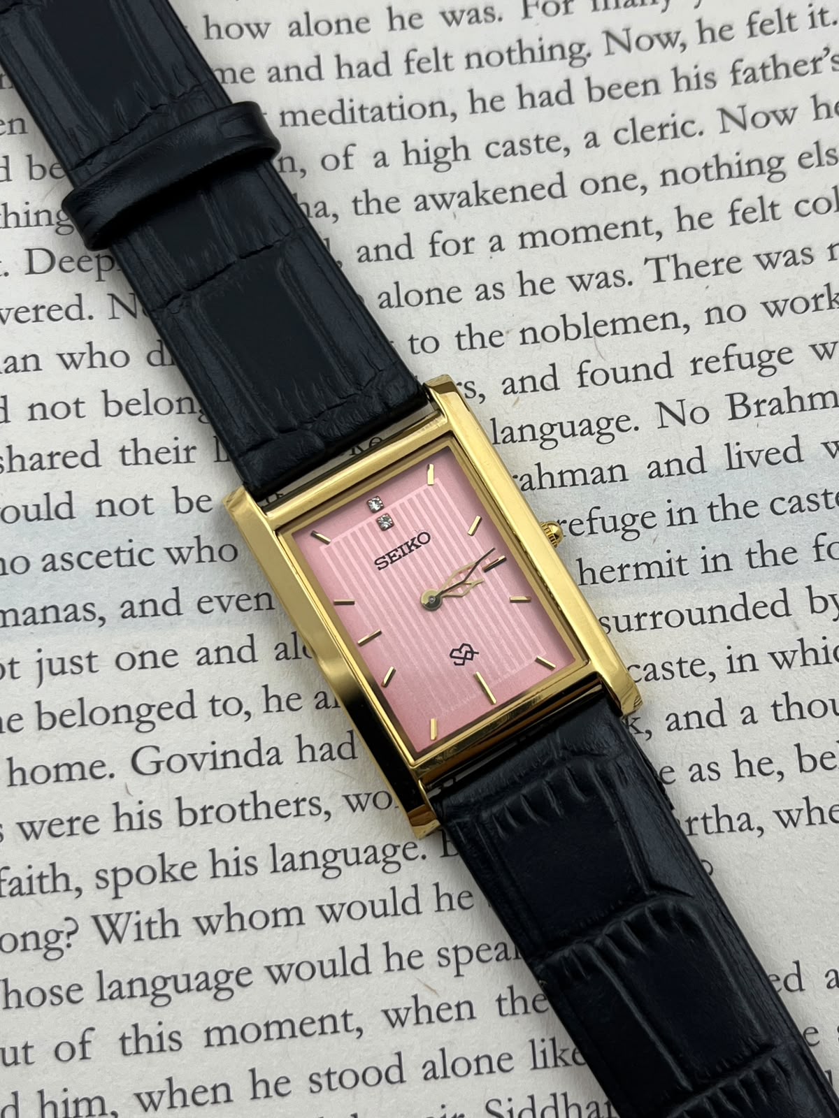 SEIKO TANK - Pink G  (Quartz - Mod)