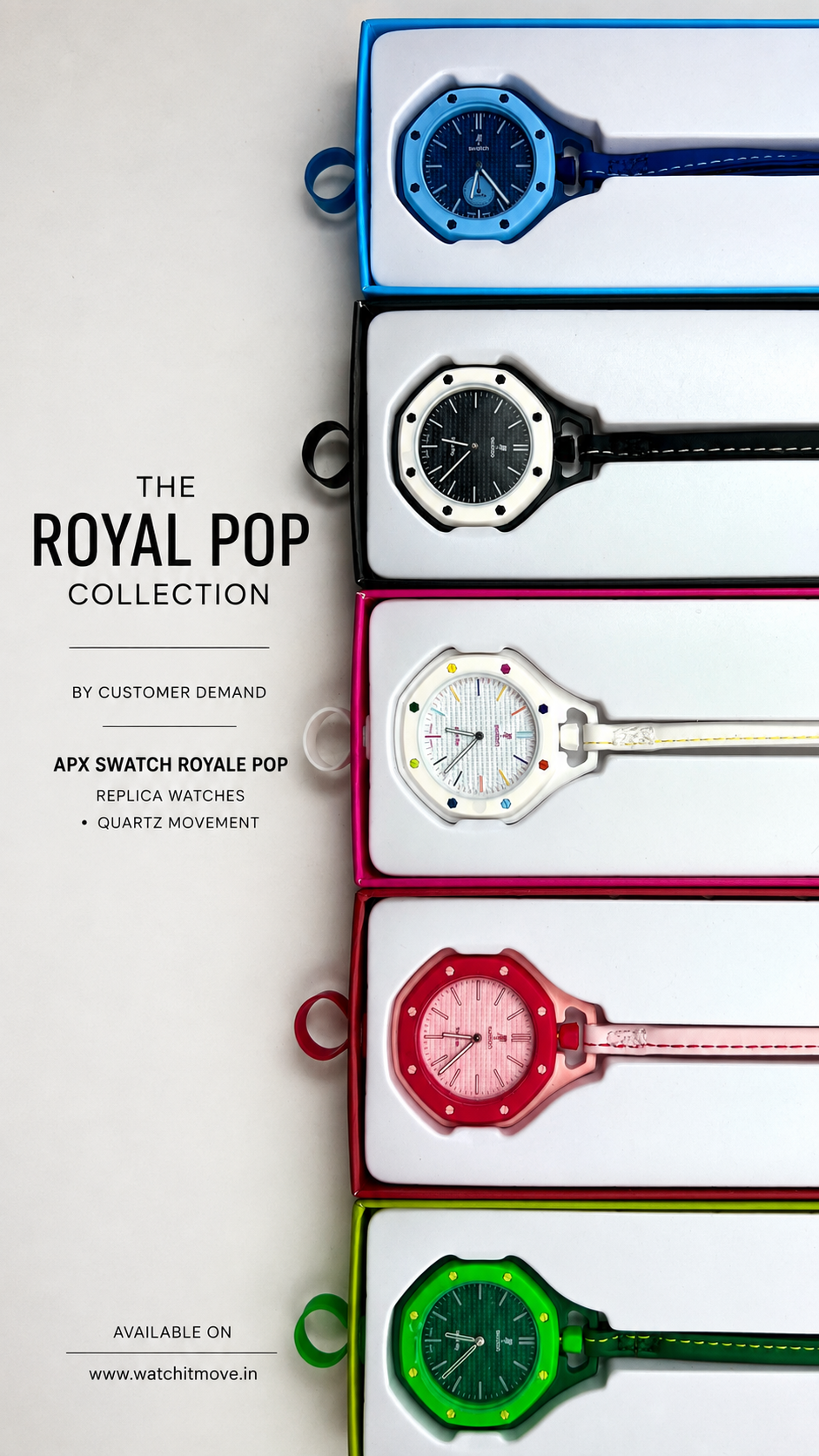 Royale Pop - Black Quartz Replica Pocket Watch