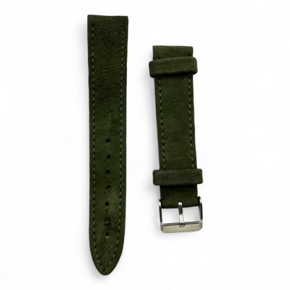 [20 mm] Suede Strap - Matched Forest Green