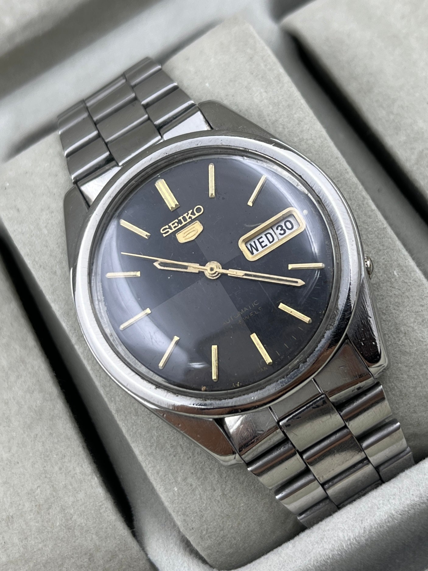 Vintage SEIKO Automatic Cal.6349 Big Black