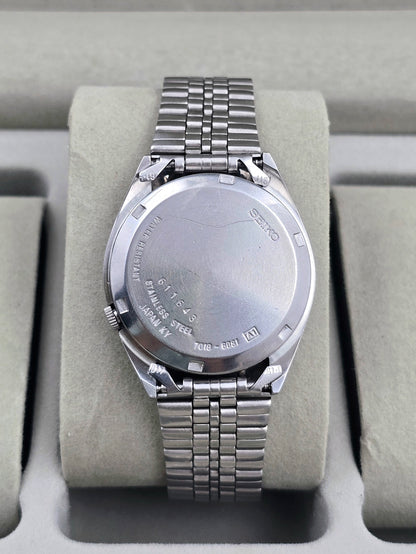 Vintage Seiko 7019 Army Style Military White