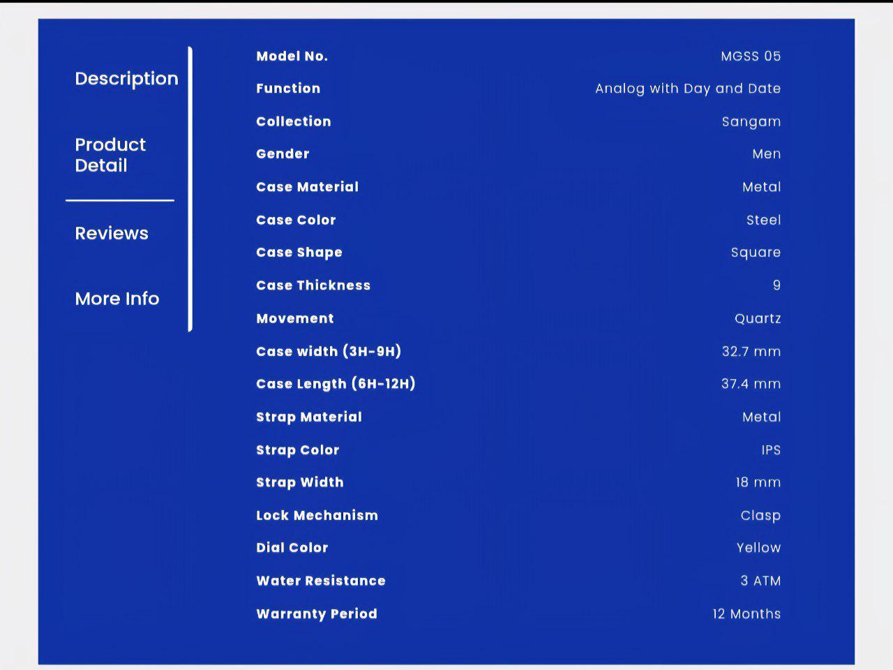 HMT SANGAM MGSS-05 (BRAND NEW)