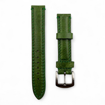 [18 mm] Reptile / Alligator Print - Genuine Leather Green