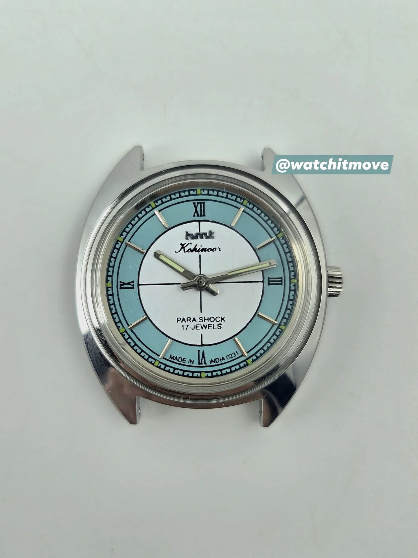 HMT Kohinoor - Roman Blue White (Mechanical Hand Winding)