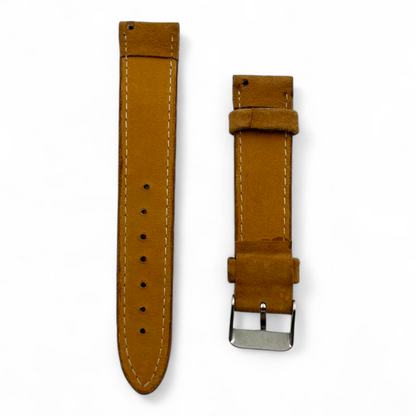 [20 mm] Suede Strap - Matched Tanned Brown