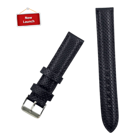 [22 mm] Dotted Leather - Shadow Black