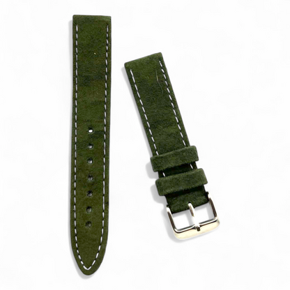 [22 mm] Suede Strap - Forest Green