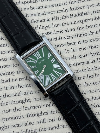 SEIKO TANK - Big Roman Green (Quartz - Mod)