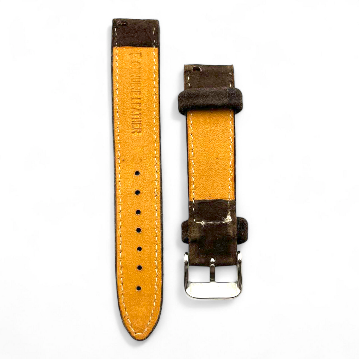 [18 mm] Suede Strap - Dark Brown ||